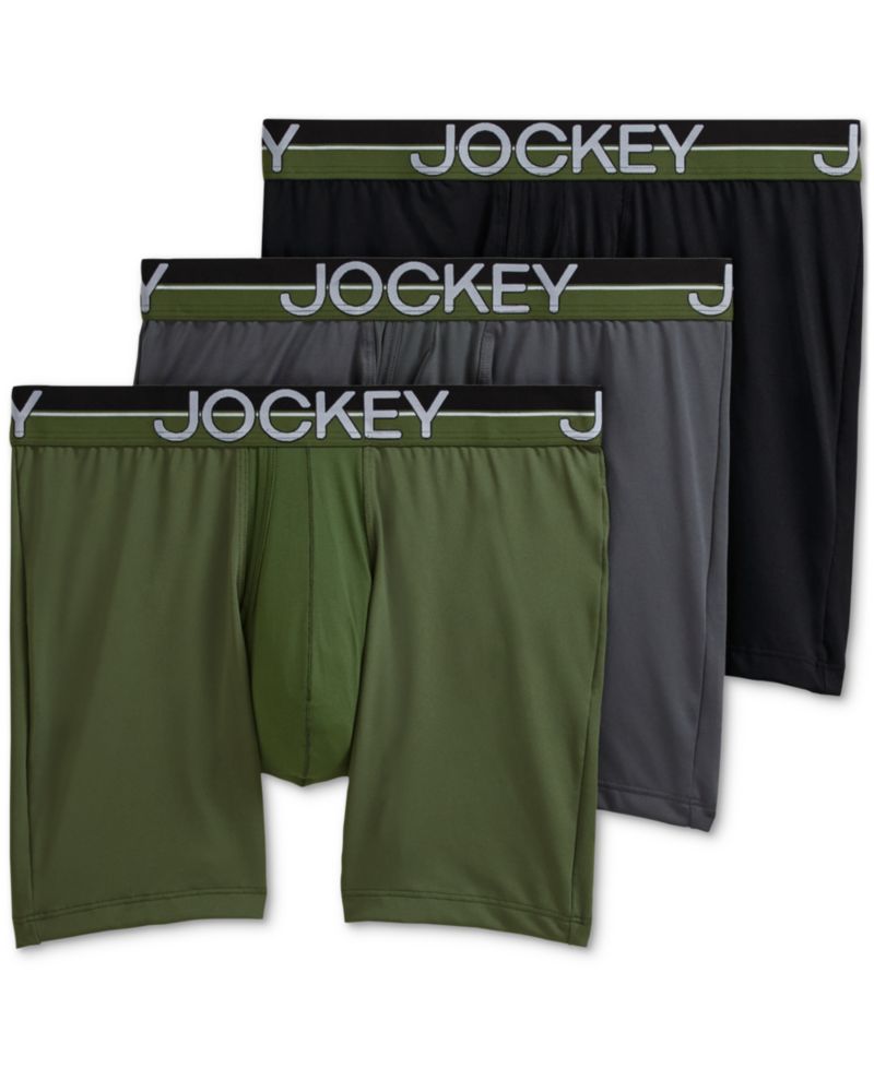 Men's Infinite Cool Moisture-Wicking Boxer Briefs, 3-Pack