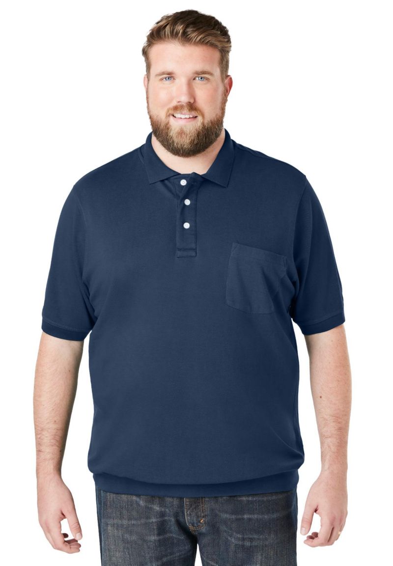 Men's No Tuck Pocket Shrink-Less Cotton Polo Shirt