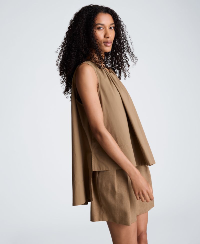 Women's High-Low Tent Poplin Top