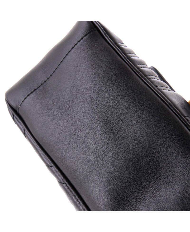 Small GG Marmont Top Handle Flap Bag Matelasse Leather