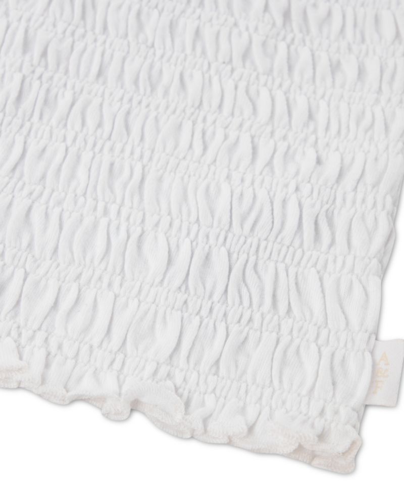 Girls' 5-16 Smocked Short-Sleeve Top