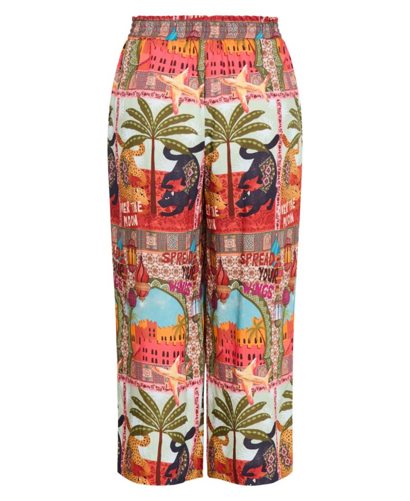 Plus Size Capri Paradise High-Rise Wide-Leg Pull-On Pants