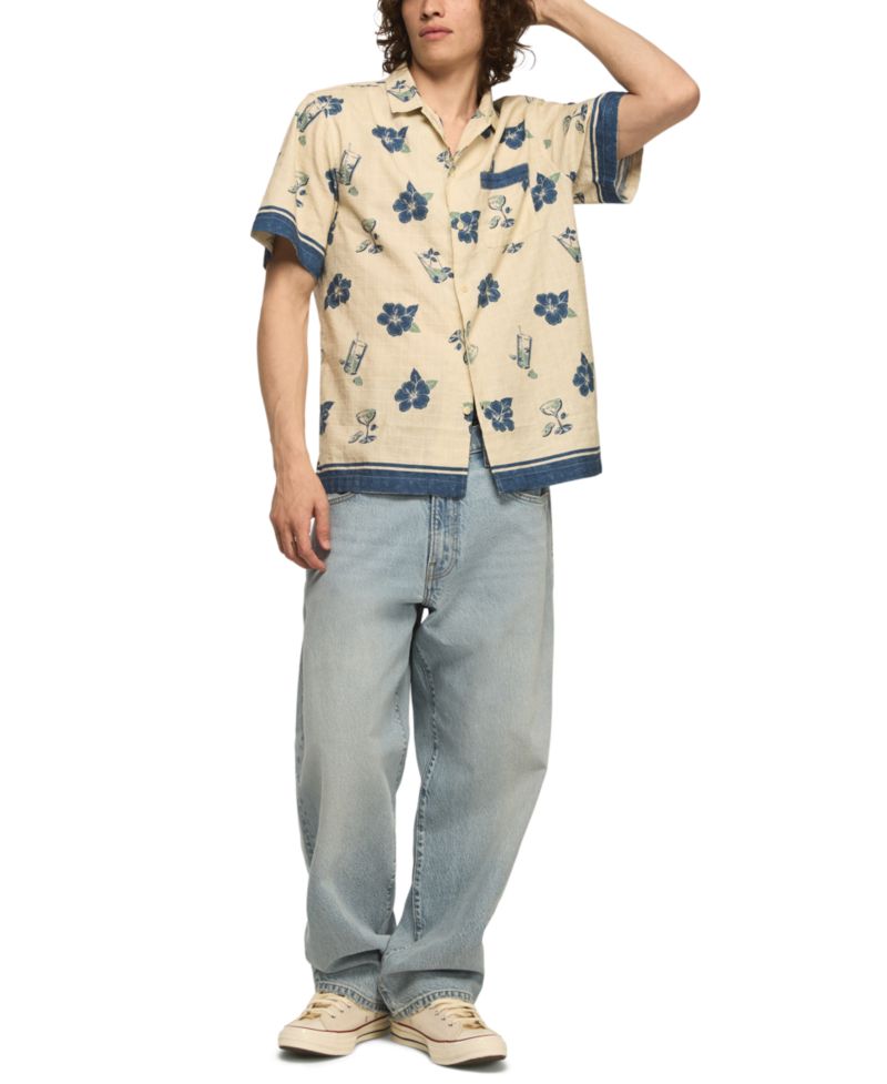 Men's Tropical Print Camp Short-Sleeve