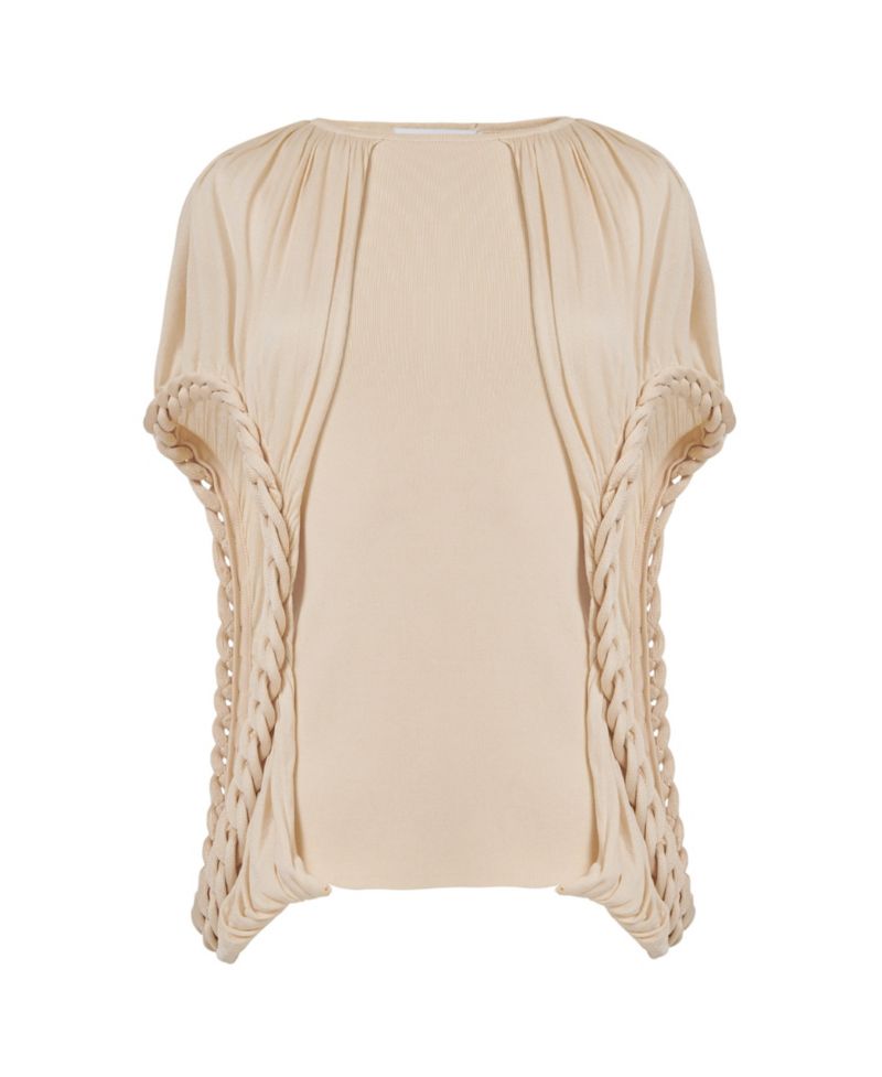 Women's Fitted Knit Chain-Detail Top
