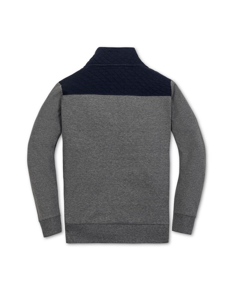 Hope and Henry Little and Big Boys' Organic Long Sleeve French Terry Half-Zip Pullover