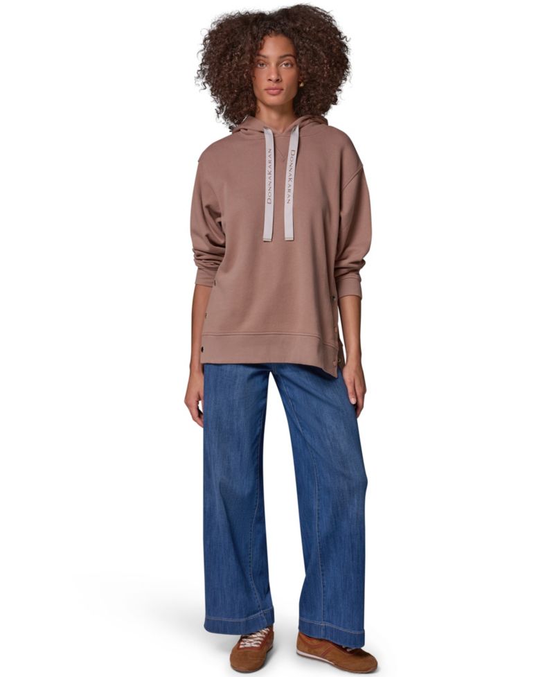 Women's French-Terry Long-Sleeve Side-Snap Hoodie