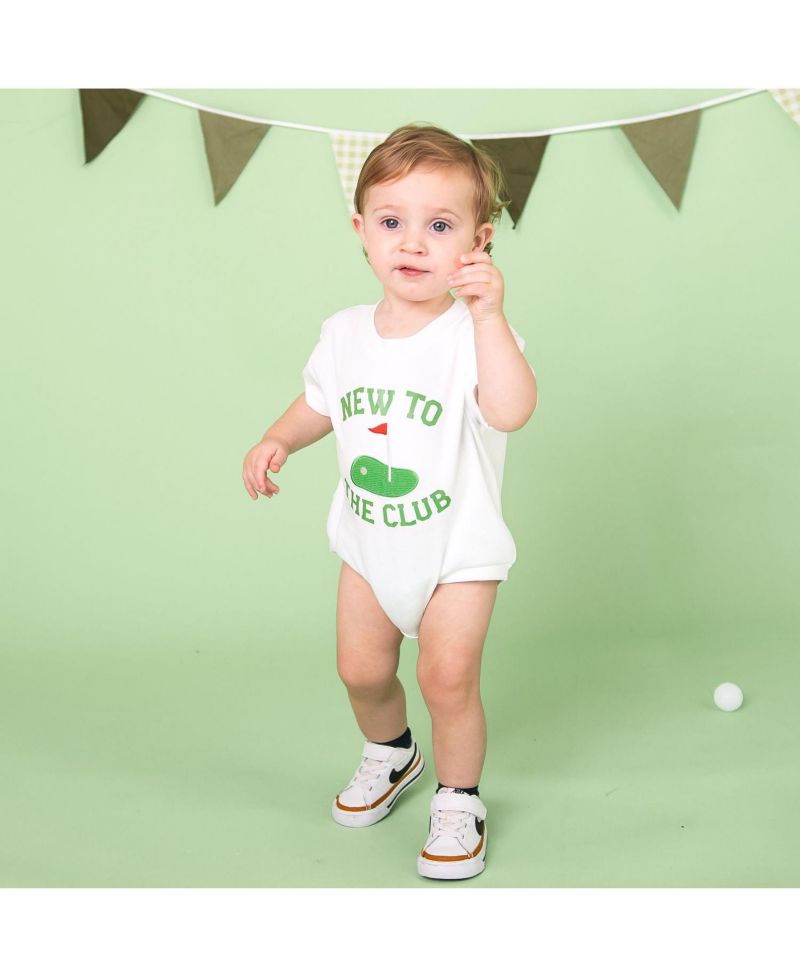 Baby Boys New To The Club Patch Short Sleeve Romper