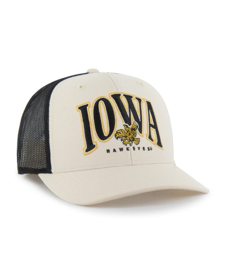 Men's Natural Iowa Hawkeyes Drawbridge Trucker Adjustable Hat