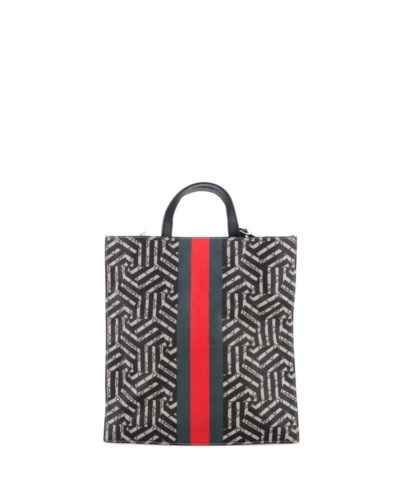 Convertible Soft Open Tote Caleido GG Coated Canvas