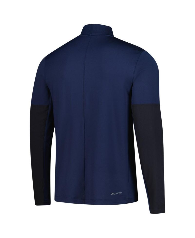 Men's Navy Ole Miss Rebels Dri-FIT Half-Zip Pullover Hoodie