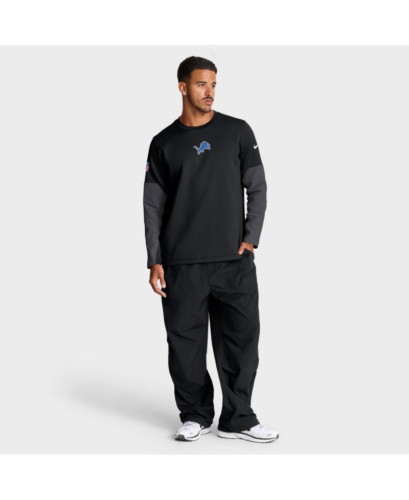Men's Black Detroit Lions Sideline Scripted to Win Performance Long Sleeve T-Shirt