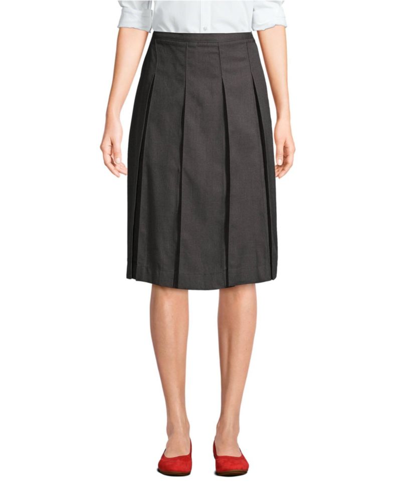 Women's Below The Knee Box Pleat Skirt