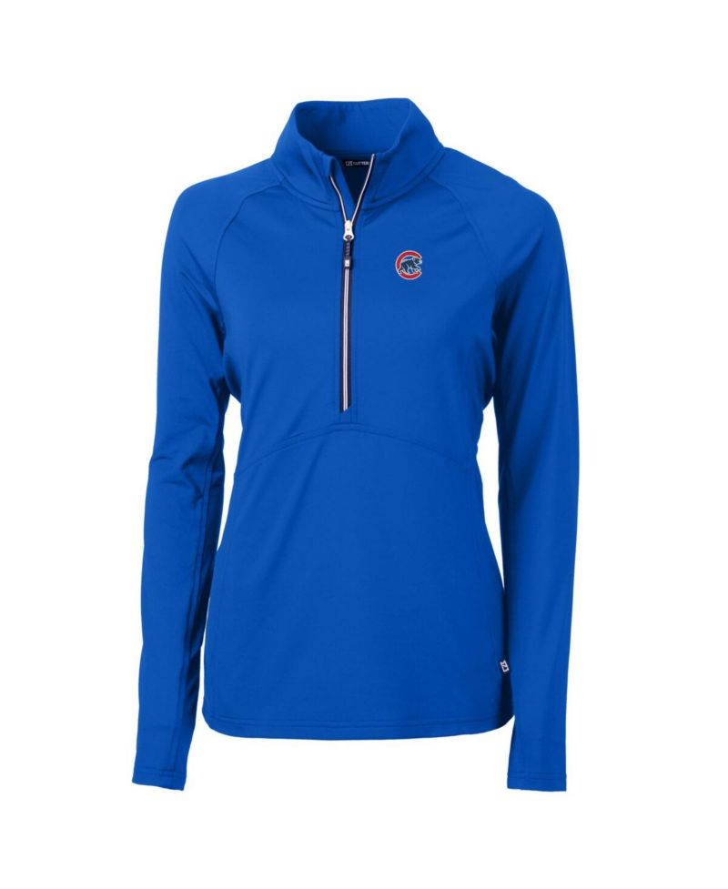 Women's Royal Chicago Cubs Adapt Eco Knit Stretch Half-Zip Pullover Top