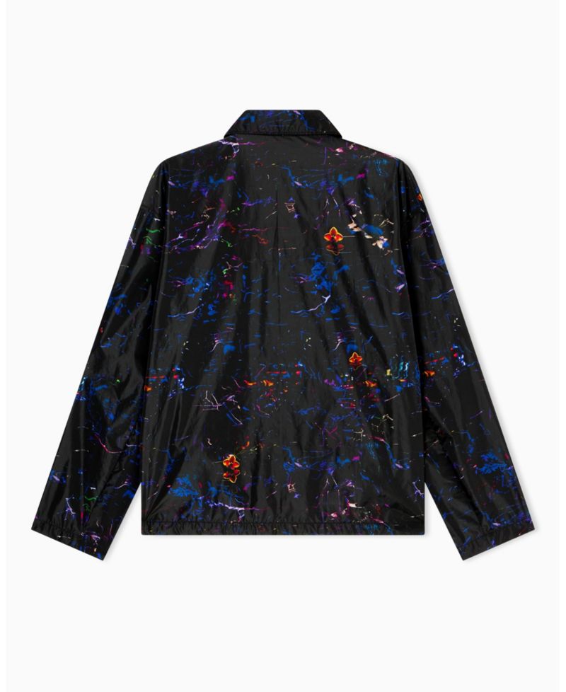 Men's Nylon Print Floral Jacket