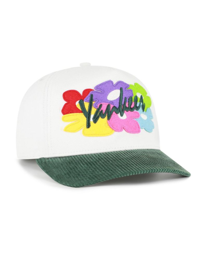 Men's White/Green New York Yankees Flora Gallery Hitch Adjustable Hat