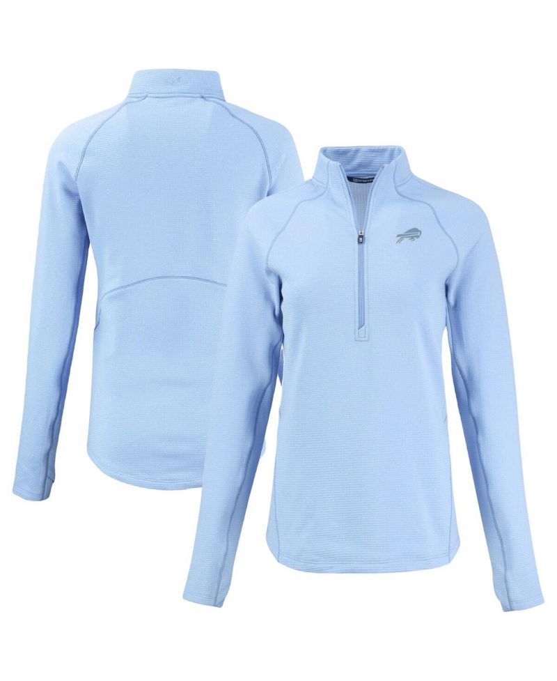 Women's Powder Blue Buffalo Bills Peshastin Eco Fleece Half-Zip Sweatshirt