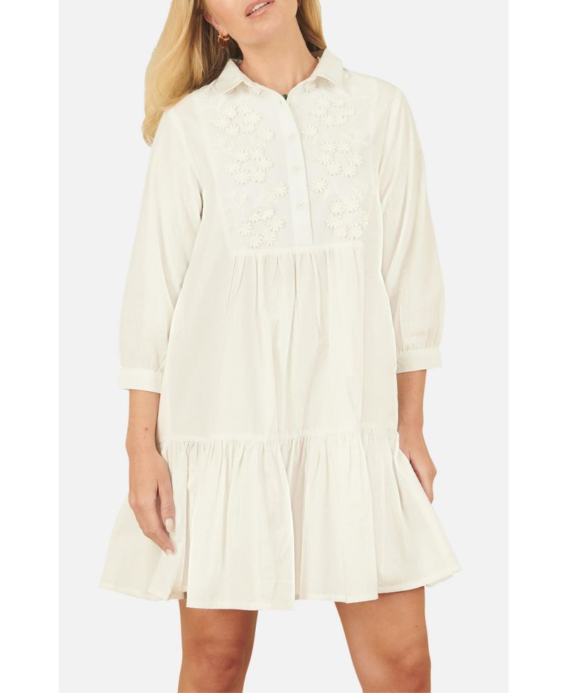 Women's Cotton Flower Tunic Dress
