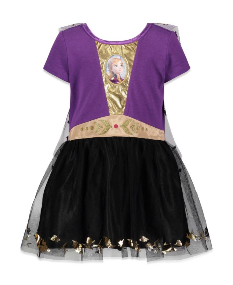 Disney Princess Anna Elsa Girls Gown and Headband Toddler to Big Kid