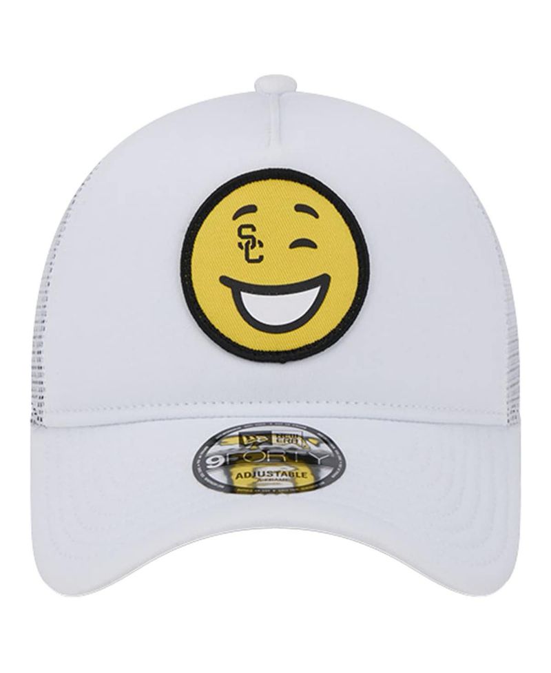 Men's White USC Trojans Wink Foam Trucker Adjustable Hat