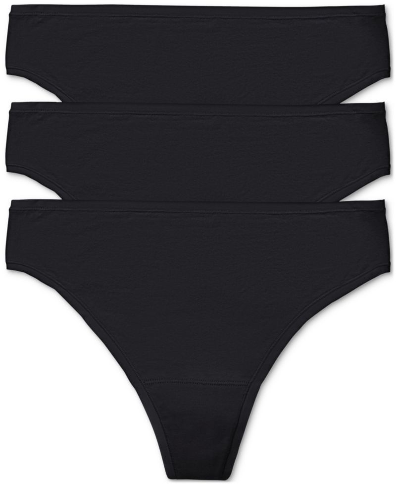 Women's 3-Pack. Bliss Bare Cotton Thong Underwear 771346MP