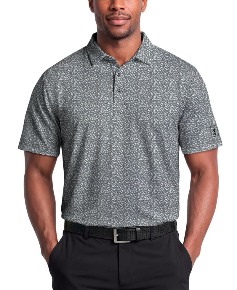 Men's Classic Floral Confetti Print Golf Polo Shirt