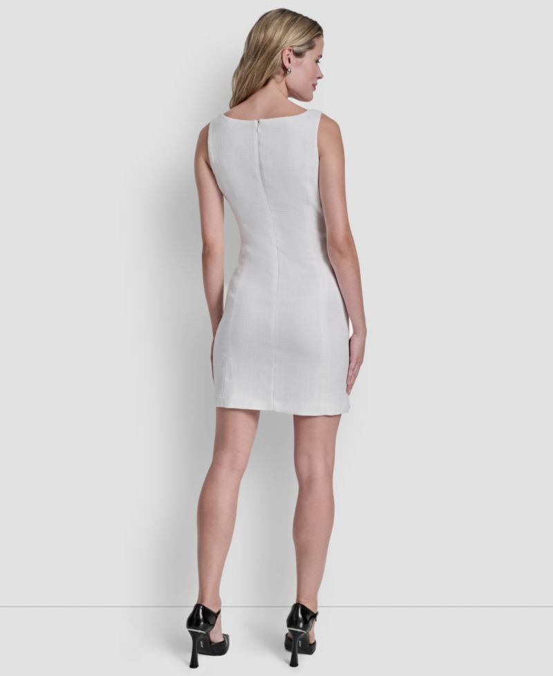 Women's Sleeveless Square Neck Sheath Dress