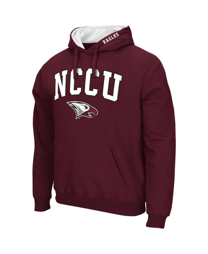 Men's Maroon North Carolina Central Eagles Arch & Logo Pullover Hoodie