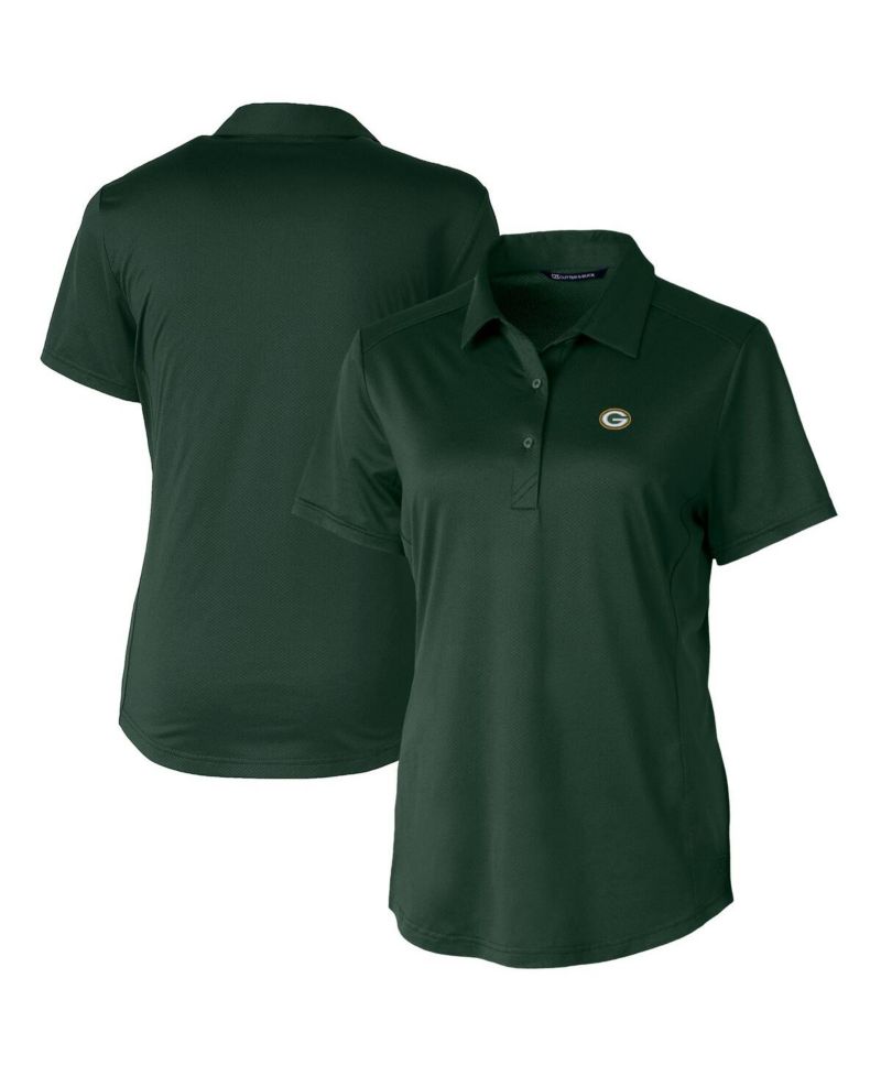 Women's Hunter Green Green Bay Packers Prospect Textured Stretch Polo