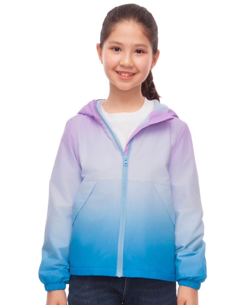 Girls Lightweight Fleece-Lined Windbreaker