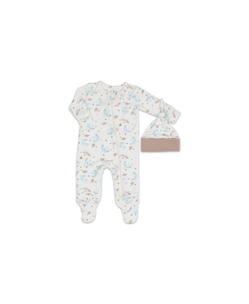 Jersey Long Sleeve Footie and Hat Set