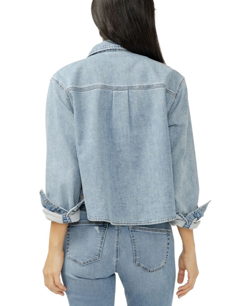 Women's Button-Front Knit Flex Shirt
