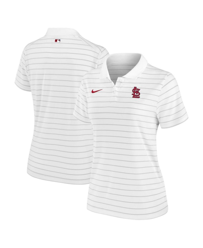 Women's White St. Louis Cardinals Authentic Collection Victory Performance Polo Shirt