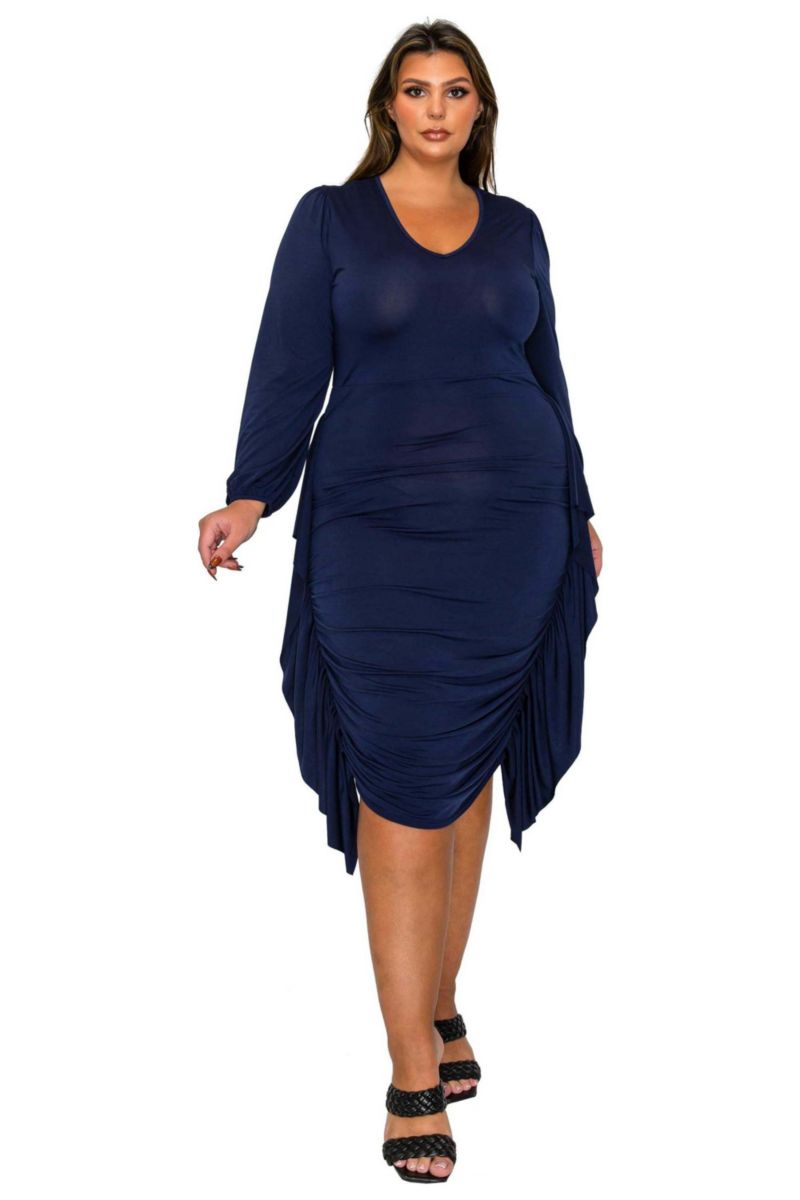 Plus Size Nova Shirred Bodycon Dress