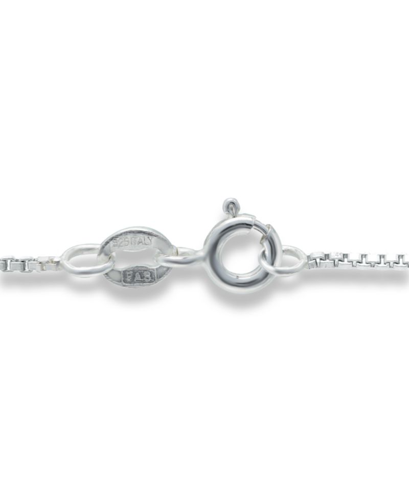 Box Link 16"-20" Chain Necklace in In Sterling Silver or 18k Gold-Plated Silver