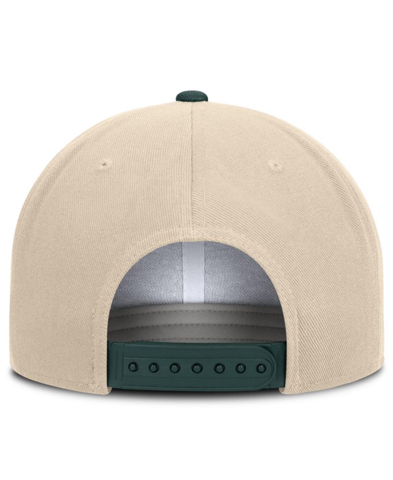 Men's and Women's Natural/Green Michigan State Spartans Campus Prep snapback Hat