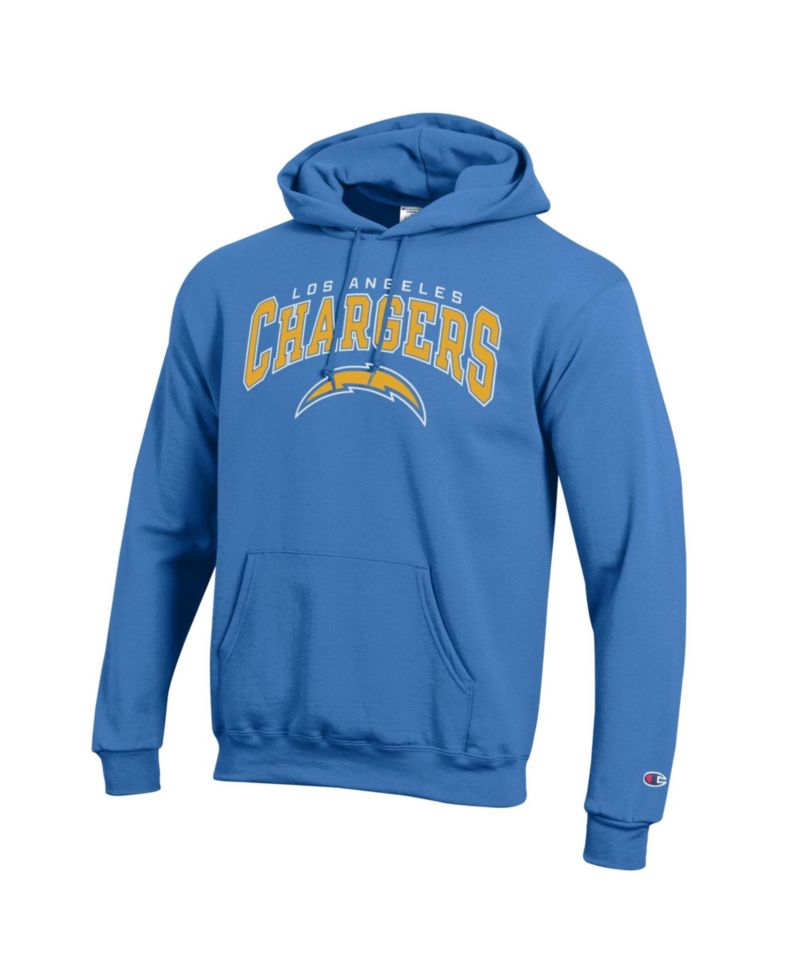 Men's Los Angeles Chargers Powerblend Arch Over Logo Fleece-Lining Classic-Fit Hoodie