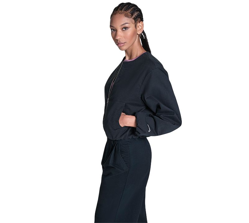 Women's Bubble Sleeve Bomber Jacket
