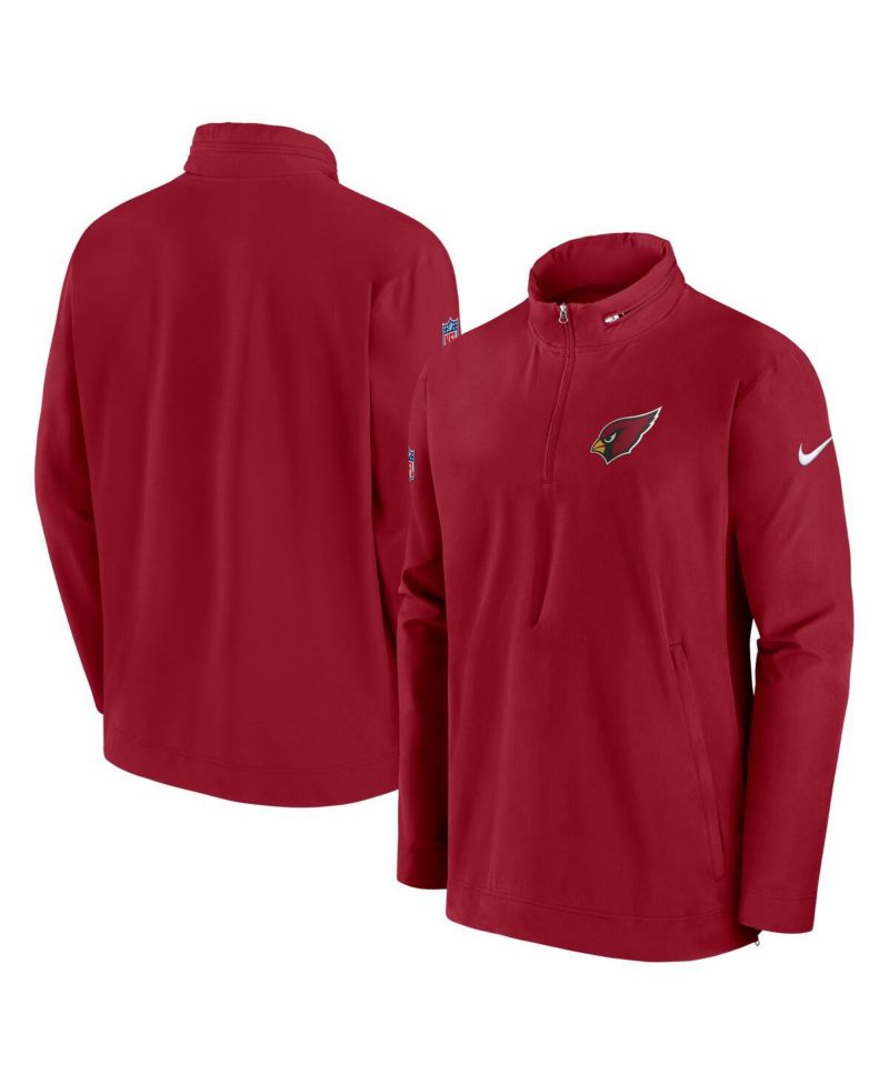 Men's Cardinal Arizona Cardinals Sideline Coach Half-Zip Jacket
