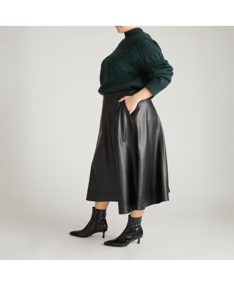 Plus Size Charlotte Faux Leather Skirt