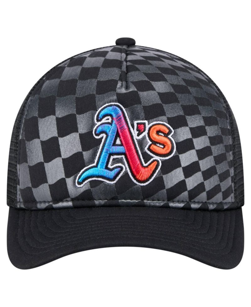 Men's Black Athletics Gradient 9FORTY A-Frame M-Crown Trucker Adjustable Hat