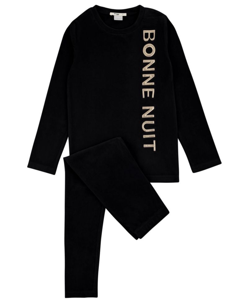 Kids 2-20 Velour Puffy Letters Loungewear Set