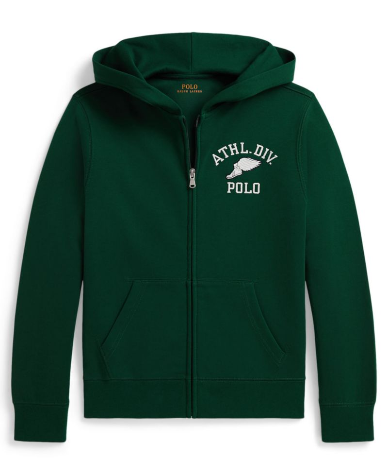 Boys' 8-20 Logo Double-Knit Full-Zip Hoodie
