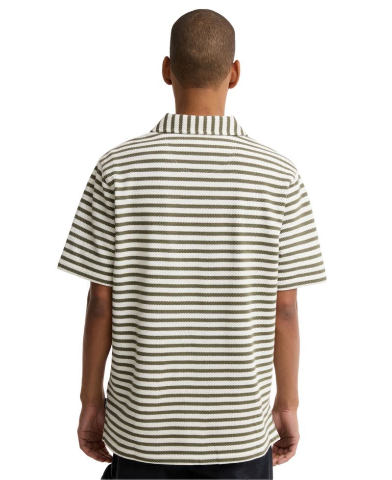 Men's Farlam Striped Cotton Polo Shirt