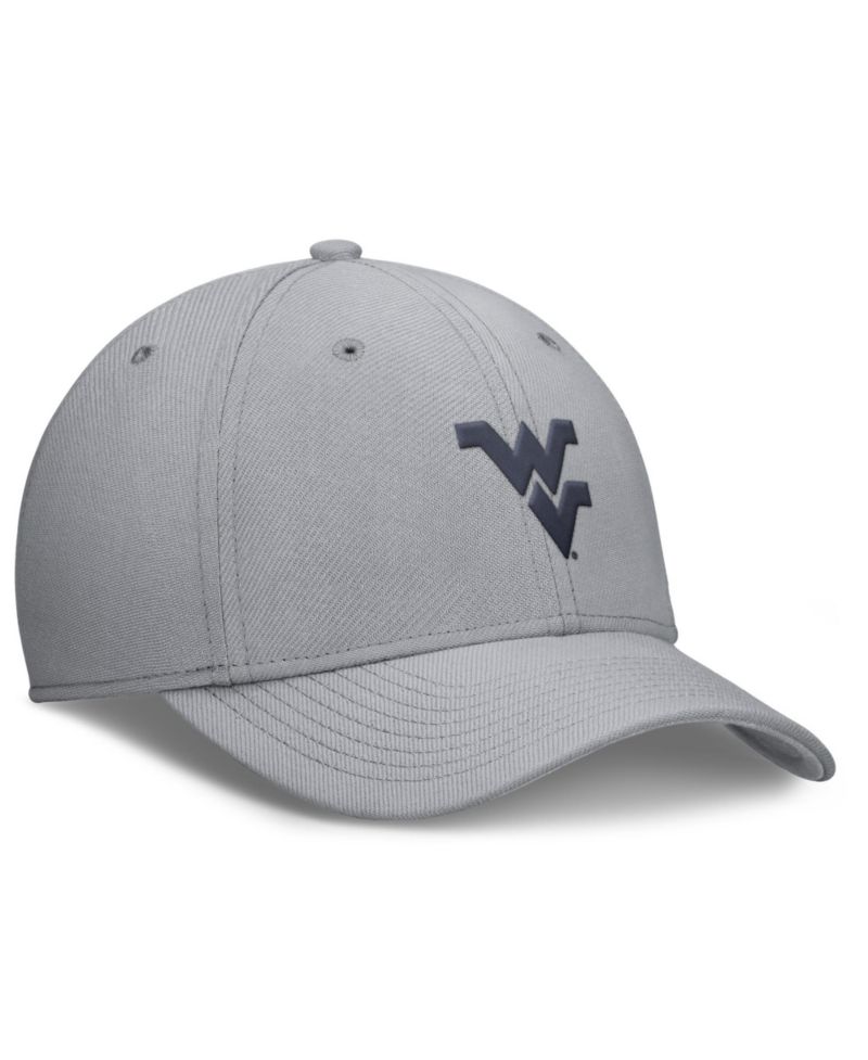 Men's Gray West Virginia Mountaineers Rise SwooshFlex Dri-FIT Hat