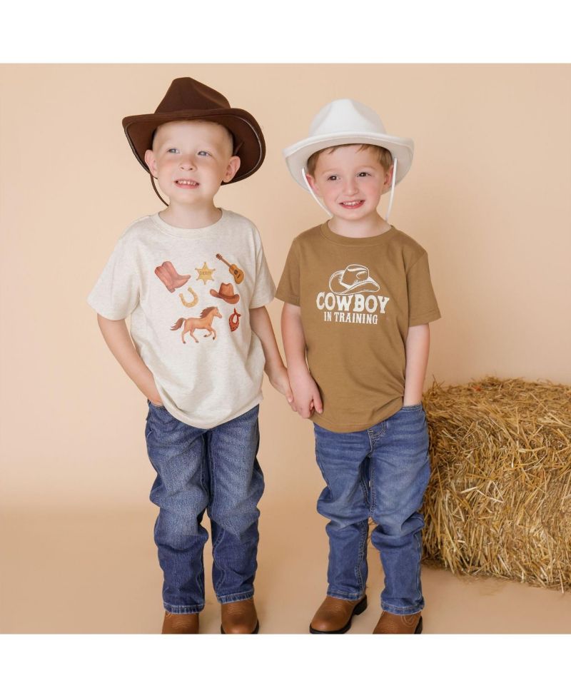 Little Boys Cowboy In Training Western Short Sleeve T-Shirt
