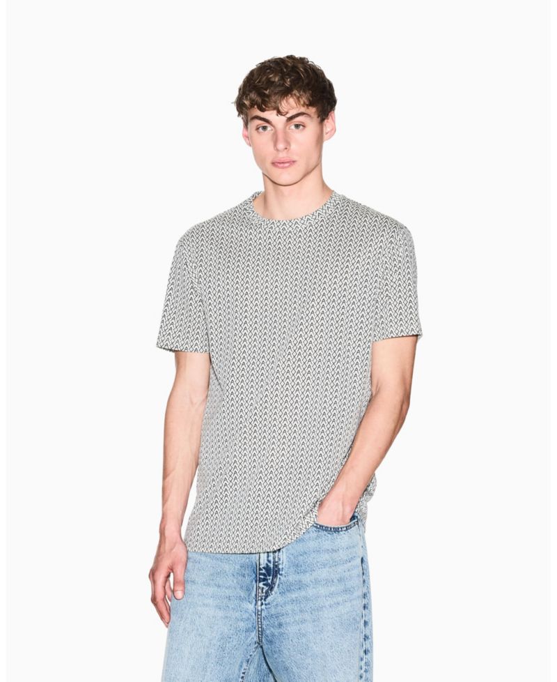 Men's Short Sleeve Allover Logo Print T-Shirt
