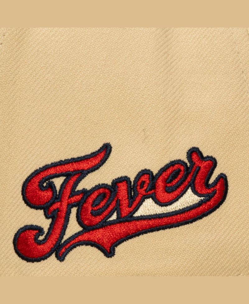 Men's and Women's Khaki/Navy Indiana Fever Pro Pinch Snapback Hat