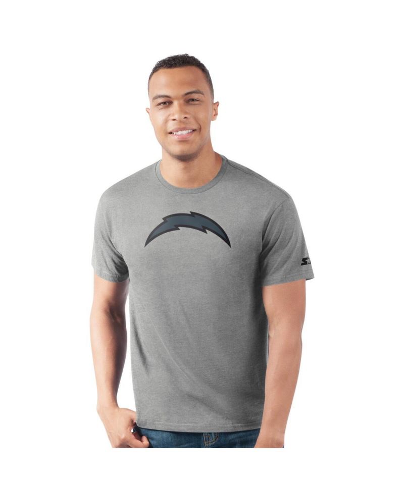 Men's Heather Gray Los Angeles Chargers Prime Time T-Shirt