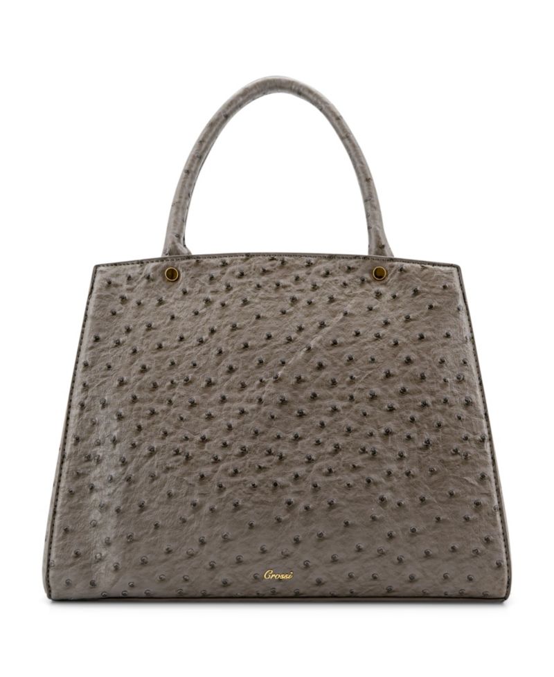 Elodie Embossed Bow Top Handle Medium Satchel Handbag