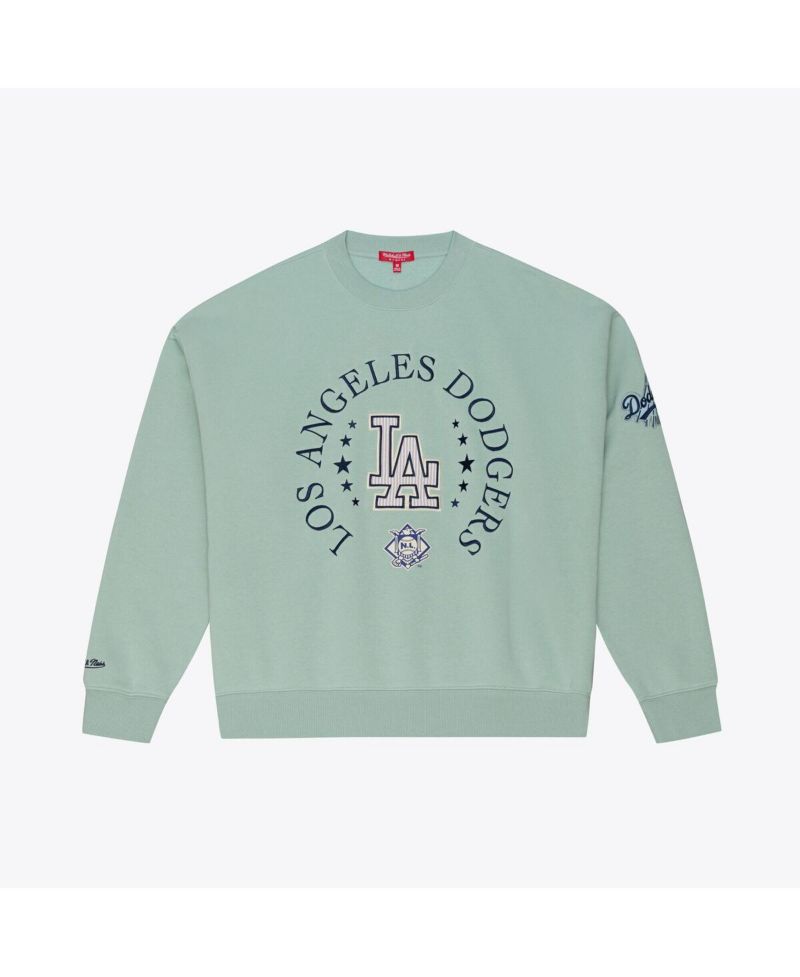 Mitchell Ness Women's Green Los Angeles Dodgers Yacht Rock Sweatshirt